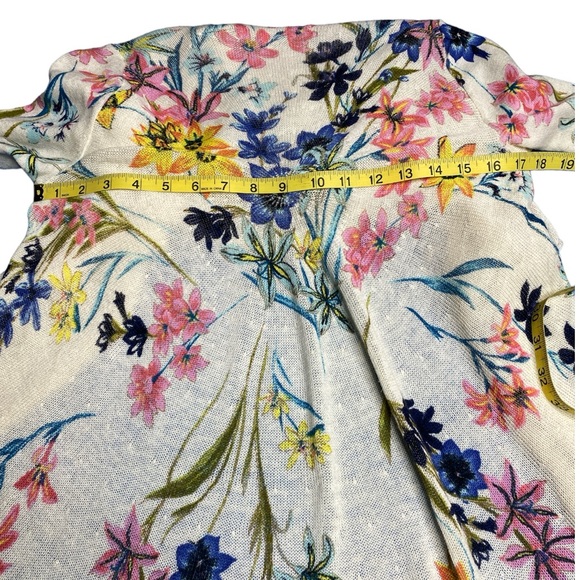 Anthropologie Knit & Knotted Fleur Des Champs Waterfall Front Floral Cardigan - Picture 6 of 10